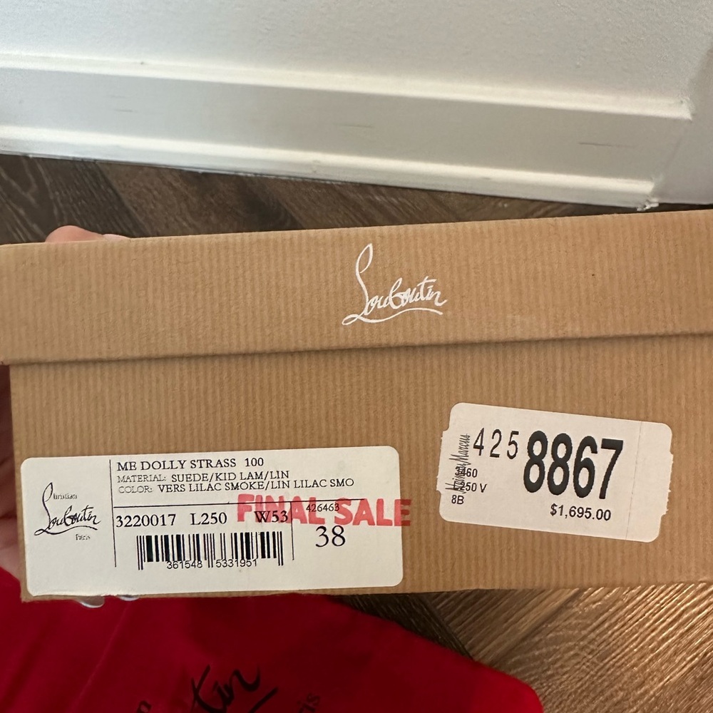 Christian Louboutin Me Dolly Strass Lilac Heels 100 mm - Picture 8 of 8